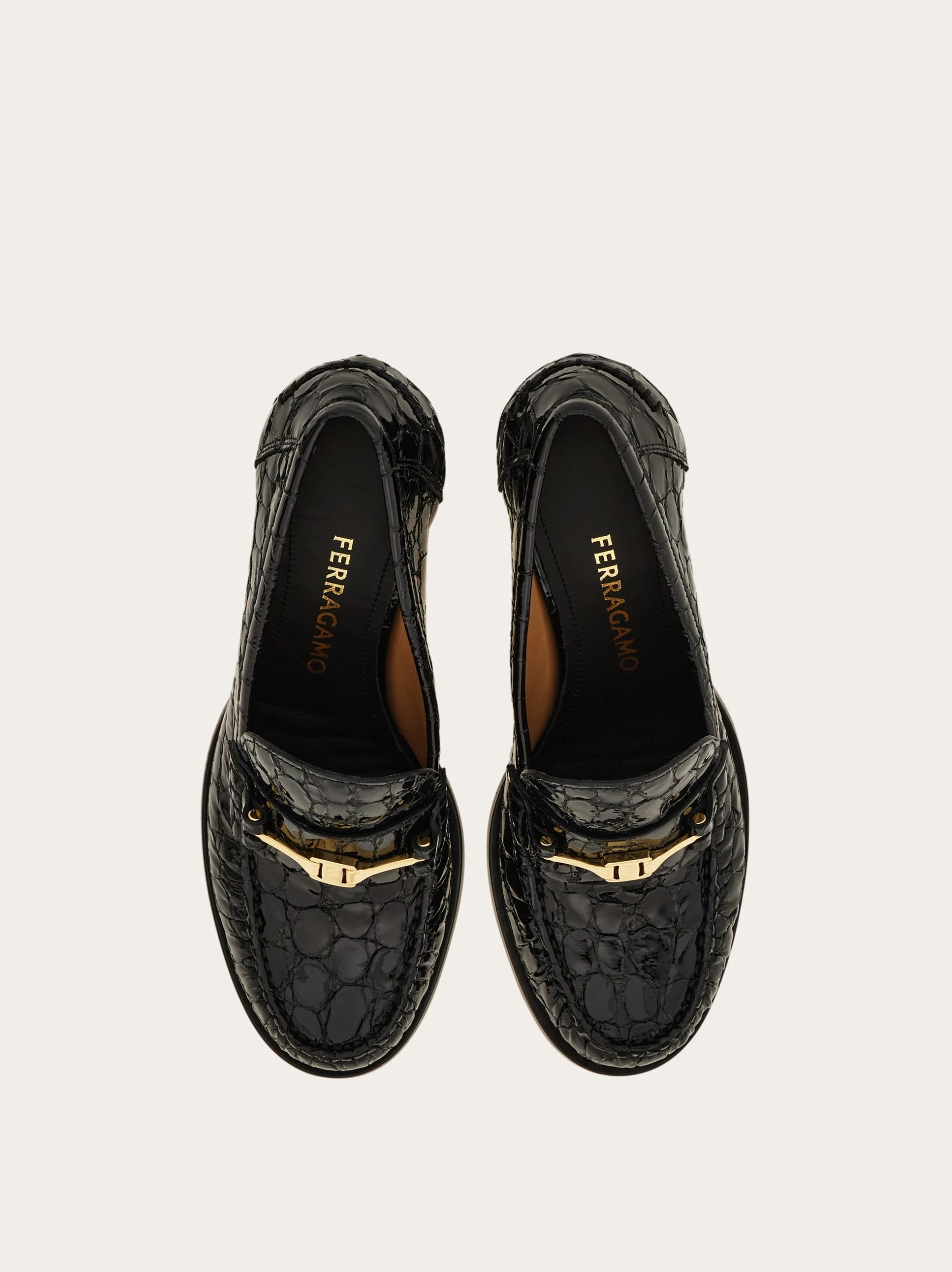 Ferragamo F buckle heeled loafer - Image 5